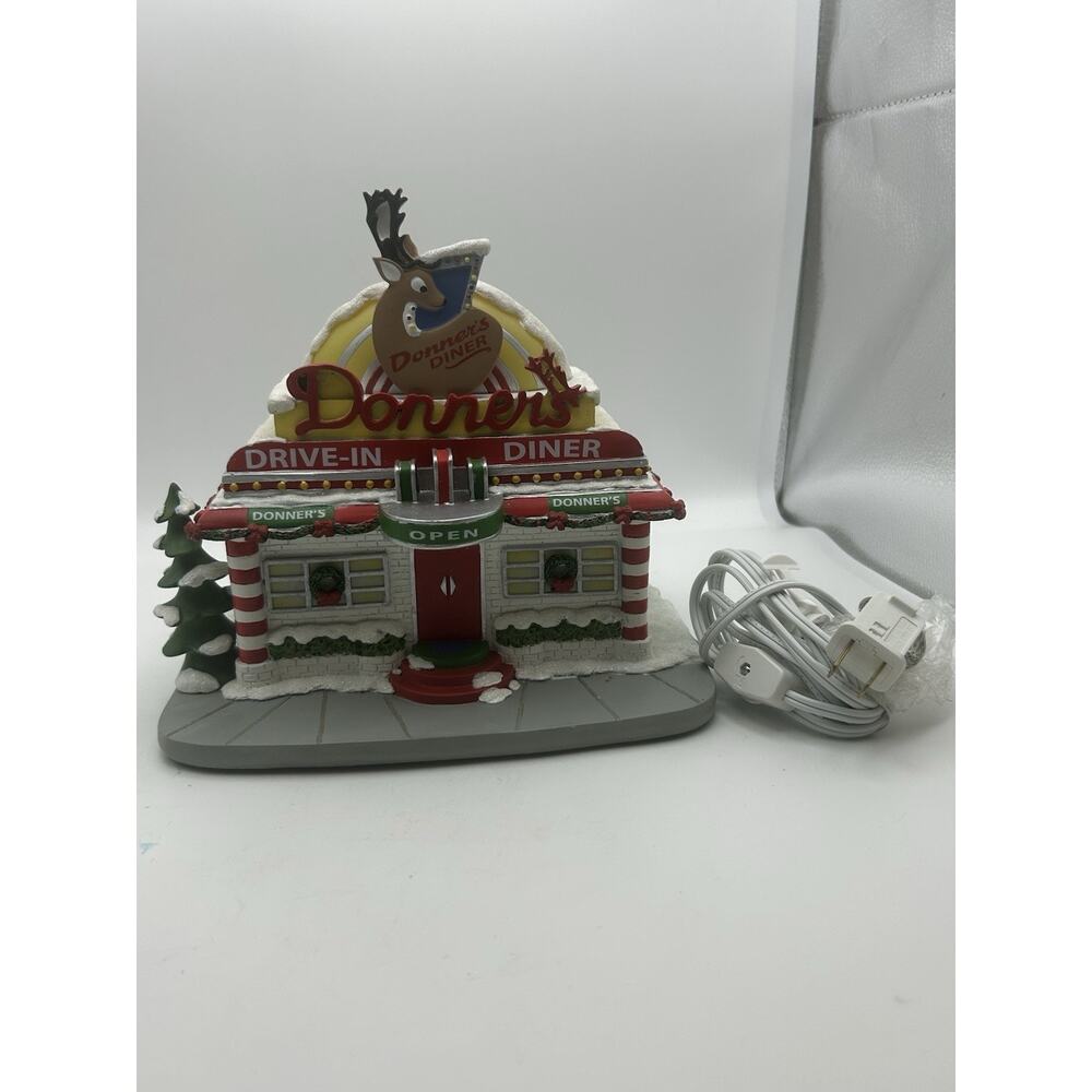 Hawthorne Village Rudolph's Christmas Town Donner's Diner Reindeer 2003